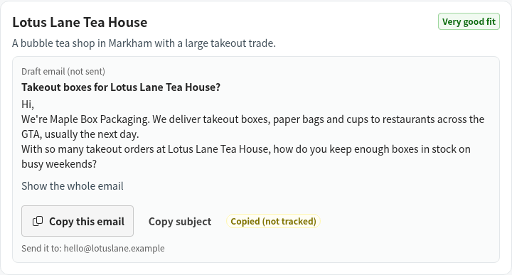 Press Copy this email, then paste it into a new email in your Gmail or Outlook. The unsubscribe line stays at the bottom